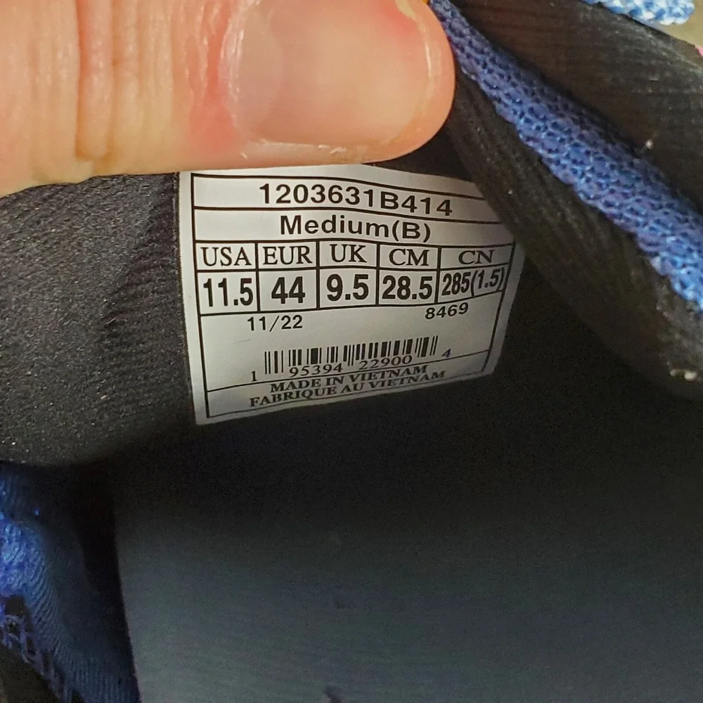 Brooks Cascadia 16 Womens Shoes Sz 11.5 B Running Blue Black Yellow Sneakers